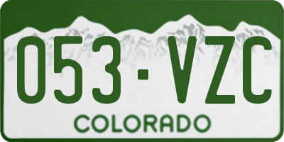 CO license plate 053VZC