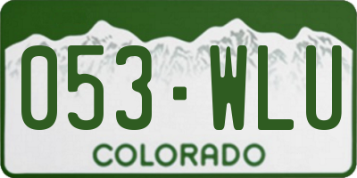 CO license plate 053WLU