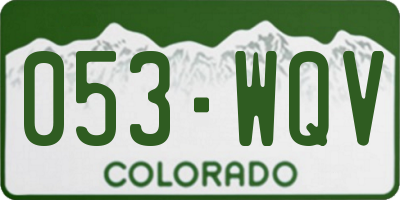 CO license plate 053WQV