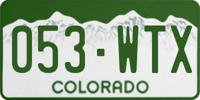 CO license plate 053WTX