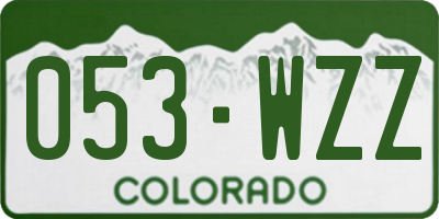 CO license plate 053WZZ