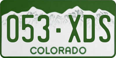 CO license plate 053XDS