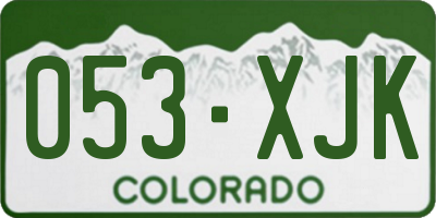 CO license plate 053XJK