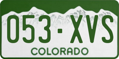 CO license plate 053XVS