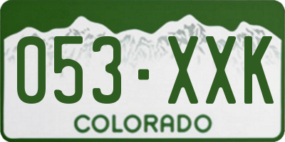 CO license plate 053XXK