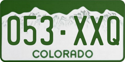 CO license plate 053XXQ