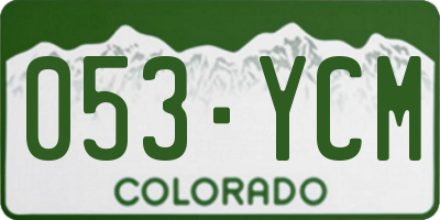 CO license plate 053YCM