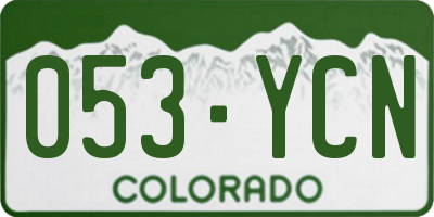 CO license plate 053YCN