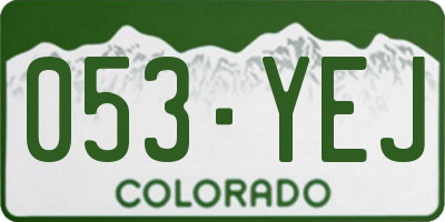 CO license plate 053YEJ