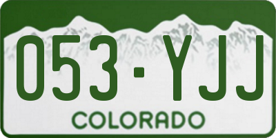 CO license plate 053YJJ