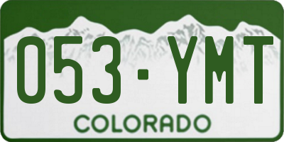 CO license plate 053YMT