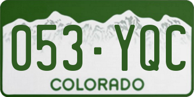 CO license plate 053YQC