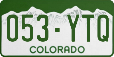 CO license plate 053YTQ