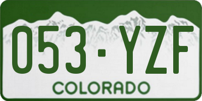 CO license plate 053YZF