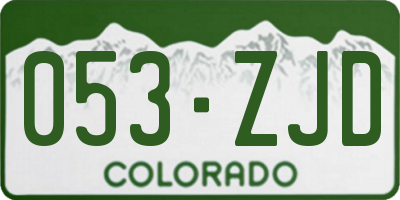 CO license plate 053ZJD