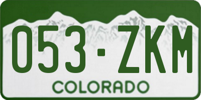 CO license plate 053ZKM