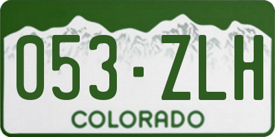 CO license plate 053ZLH