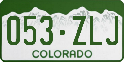 CO license plate 053ZLJ