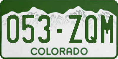 CO license plate 053ZQM