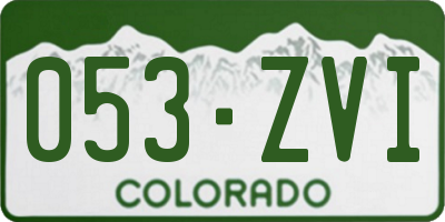 CO license plate 053ZVI