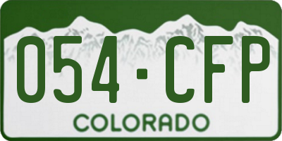 CO license plate 054CFP