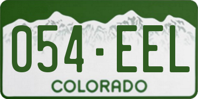 CO license plate 054EEL