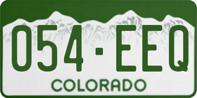 CO license plate 054EEQ