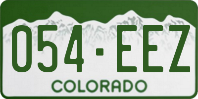 CO license plate 054EEZ