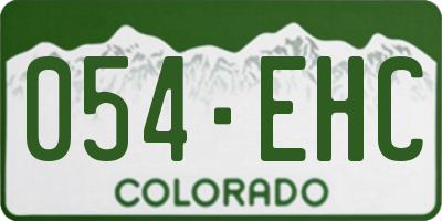 CO license plate 054EHC
