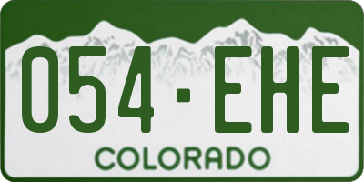 CO license plate 054EHE