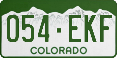 CO license plate 054EKF