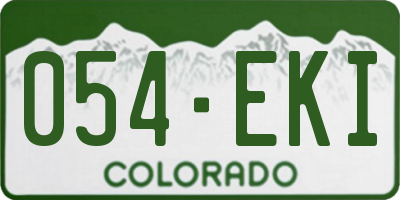 CO license plate 054EKI