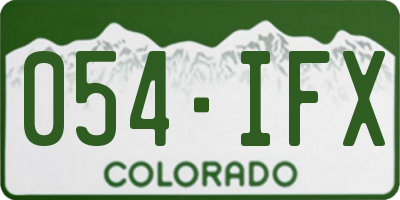 CO license plate 054IFX