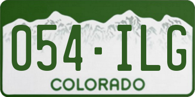 CO license plate 054ILG
