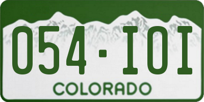 CO license plate 054IOI