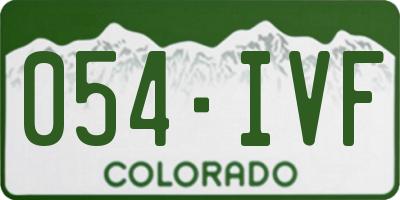 CO license plate 054IVF
