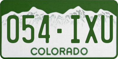 CO license plate 054IXU