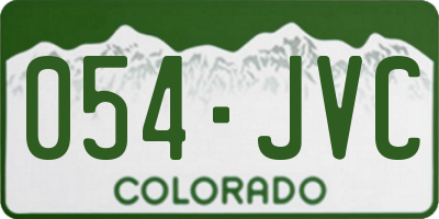 CO license plate 054JVC