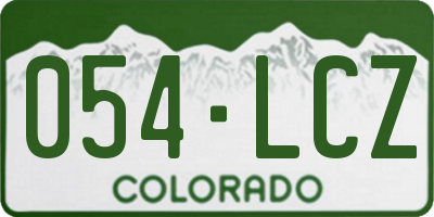 CO license plate 054LCZ
