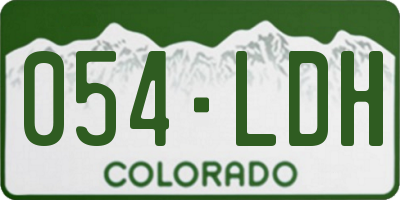 CO license plate 054LDH