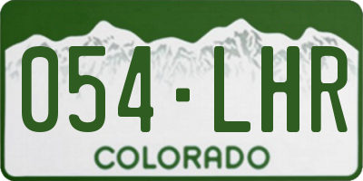CO license plate 054LHR