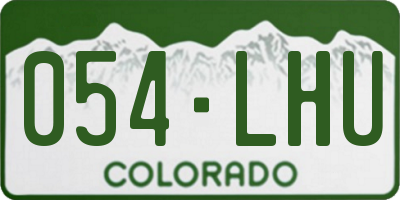 CO license plate 054LHU