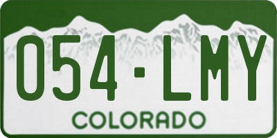 CO license plate 054LMY