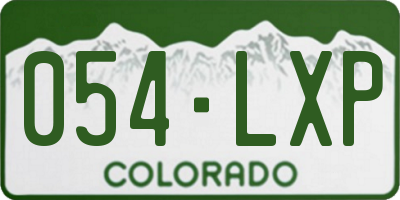 CO license plate 054LXP