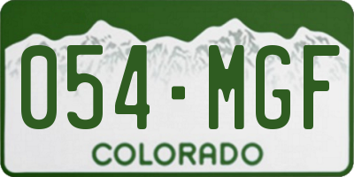CO license plate 054MGF