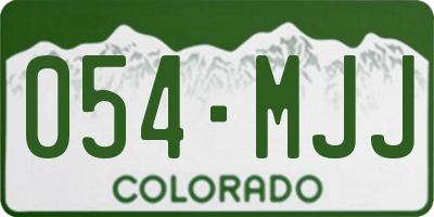 CO license plate 054MJJ