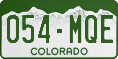 CO license plate 054MQE
