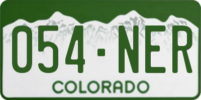 CO license plate 054NER