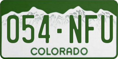 CO license plate 054NFU