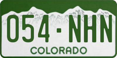 CO license plate 054NHN